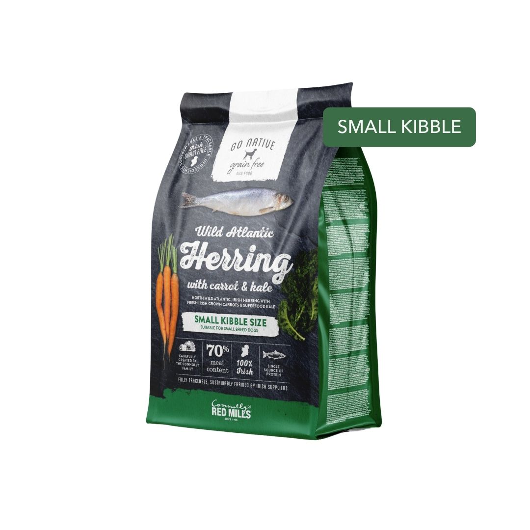 Go Native Small Kibble Organic Herring with Carrot & Kale Dog Food
